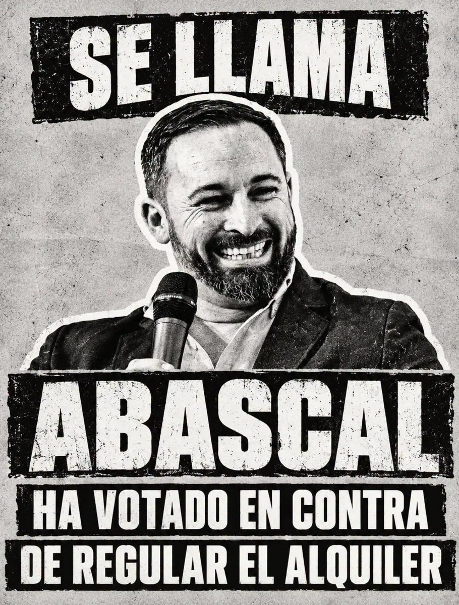 jebl_'s tweet photo. Abascal vende un patriotismo de bandera mientras vota en el Congreso en contra de abaratar alquileres, subir salarios y proteger los servicios públicos. Su política no defiende al ciudadano de a pie; solo utiliza la rabia social para proteger los privilegios de los de siempre... https://t.co/roeFEnBJQC