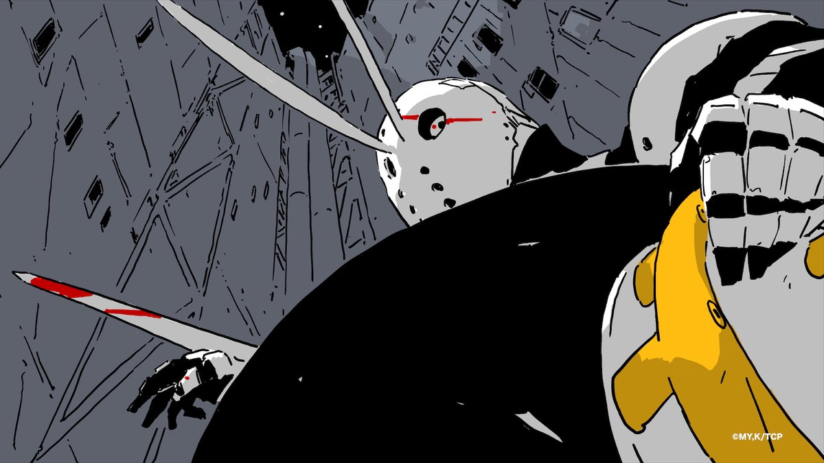 anime_tankchair's tweet photo. ◤ 第1話 エンドカード ◢

Illustration：#弐瓶勉 （@sidonia_editor）

第1話のエンドカードを担当いただきました⚡️

#TANKCHAIR #戦車椅子 https://t.co/xSUvkPeMWj