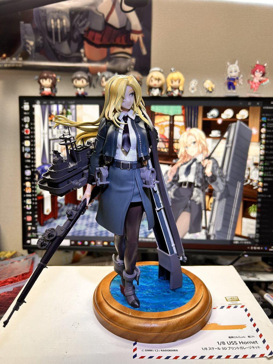 ta_castlepoint's tweet photo. ciel blue製3DPガレージキット(原型:@saritirusan0 )
1/8 ホーネット
完成しました。

最近鉄道模型ばっかりだったから久しぶりに真剣になんか作ろうと思って半月くらいかかりました。
人生初の全身像のフィギュアです。
めちゃくちゃかっこいいわこれ…… https://t.co/QxRO2a5F55