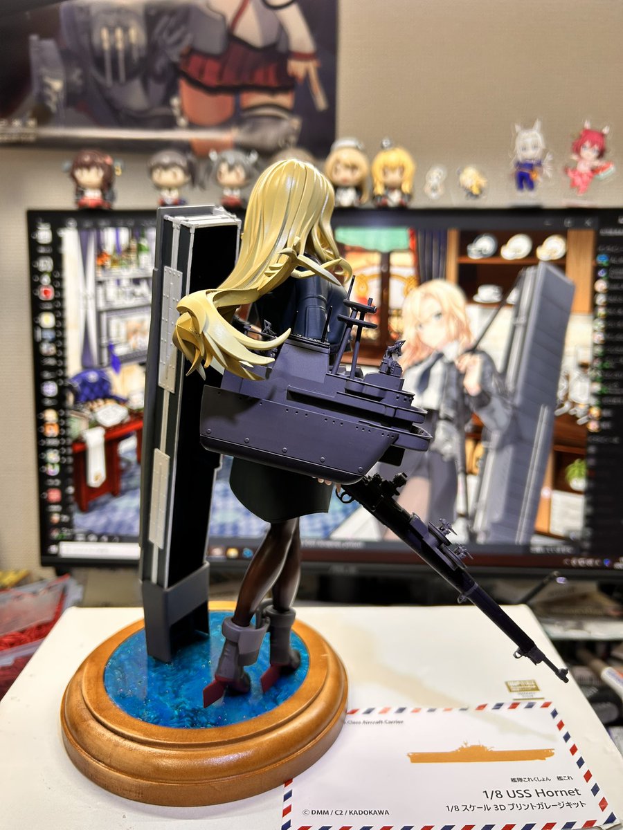 ta_castlepoint's tweet photo. ciel blue製3DPガレージキット(原型:@saritirusan0 )
1/8 ホーネット
完成しました。

最近鉄道模型ばっかりだったから久しぶりに真剣になんか作ろうと思って半月くらいかかりました。
人生初の全身像のフィギュアです。
めちゃくちゃかっこいいわこれ…… https://t.co/QxRO2a5F55