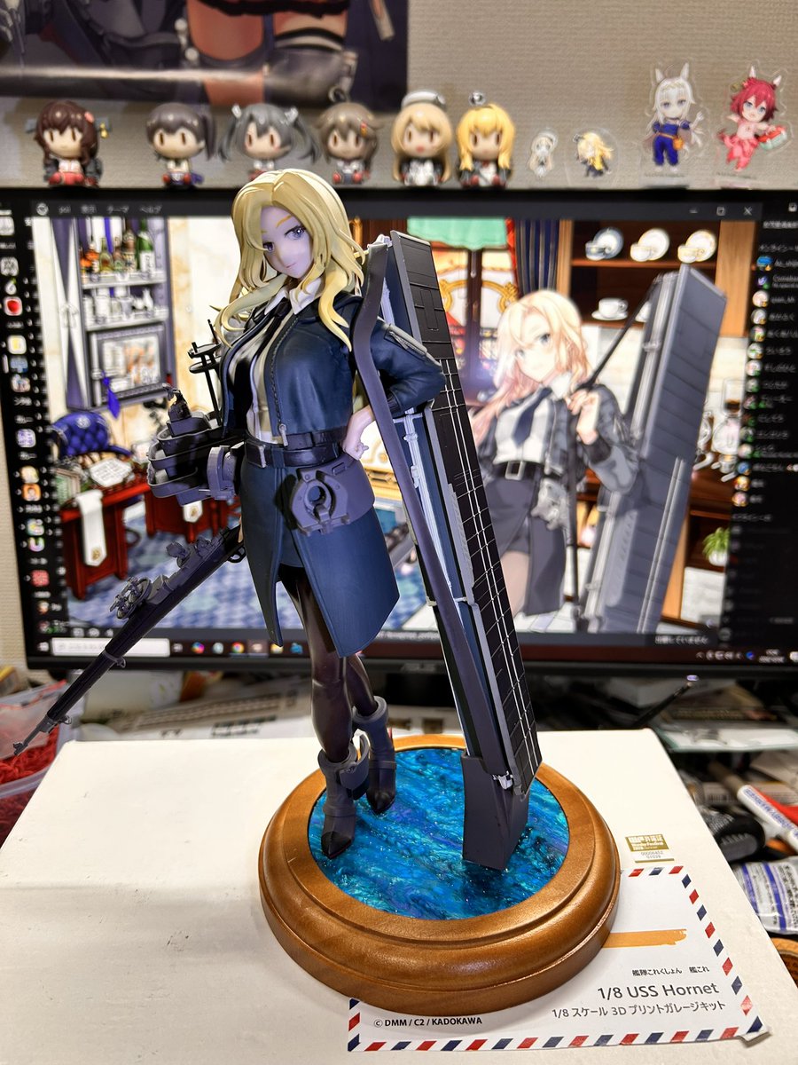 ta_castlepoint's tweet photo. ciel blue製3DPガレージキット(原型:@saritirusan0 )
1/8 ホーネット
完成しました。

最近鉄道模型ばっかりだったから久しぶりに真剣になんか作ろうと思って半月くらいかかりました。
人生初の全身像のフィギュアです。
めちゃくちゃかっこいいわこれ…… https://t.co/QxRO2a5F55