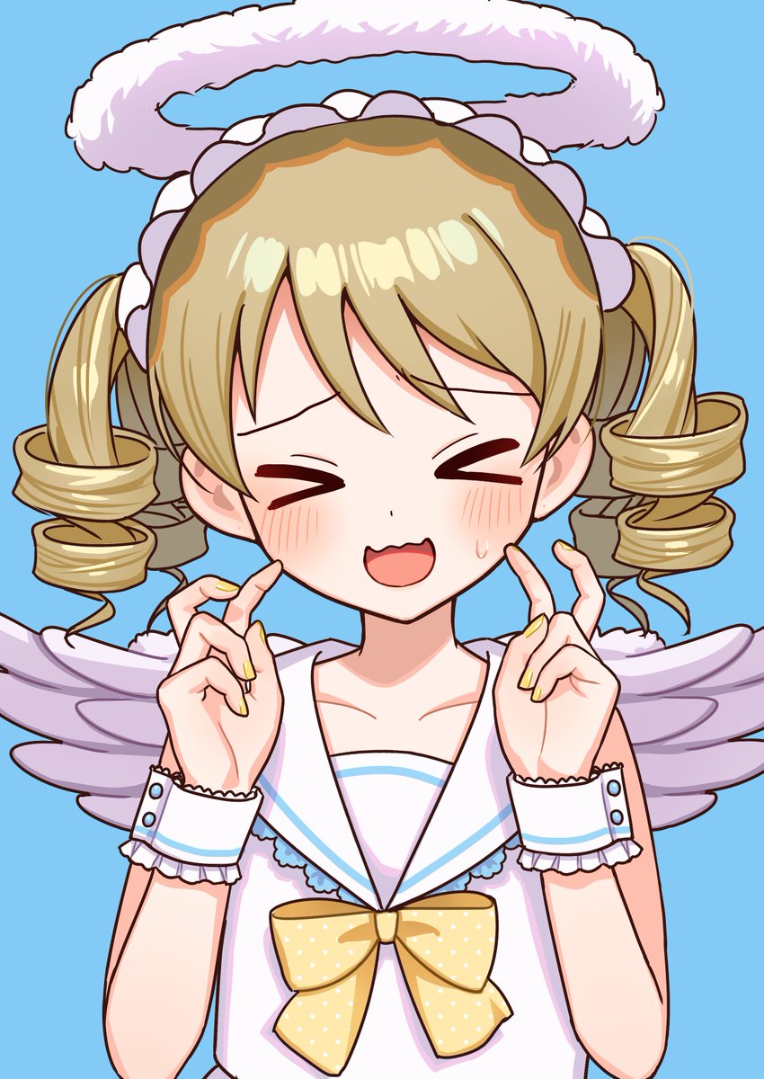 yukinuno's tweet photo. 天使くぼ
＃天使の日　＃森久保乃々 https://t.co/uSIs9Mdus8