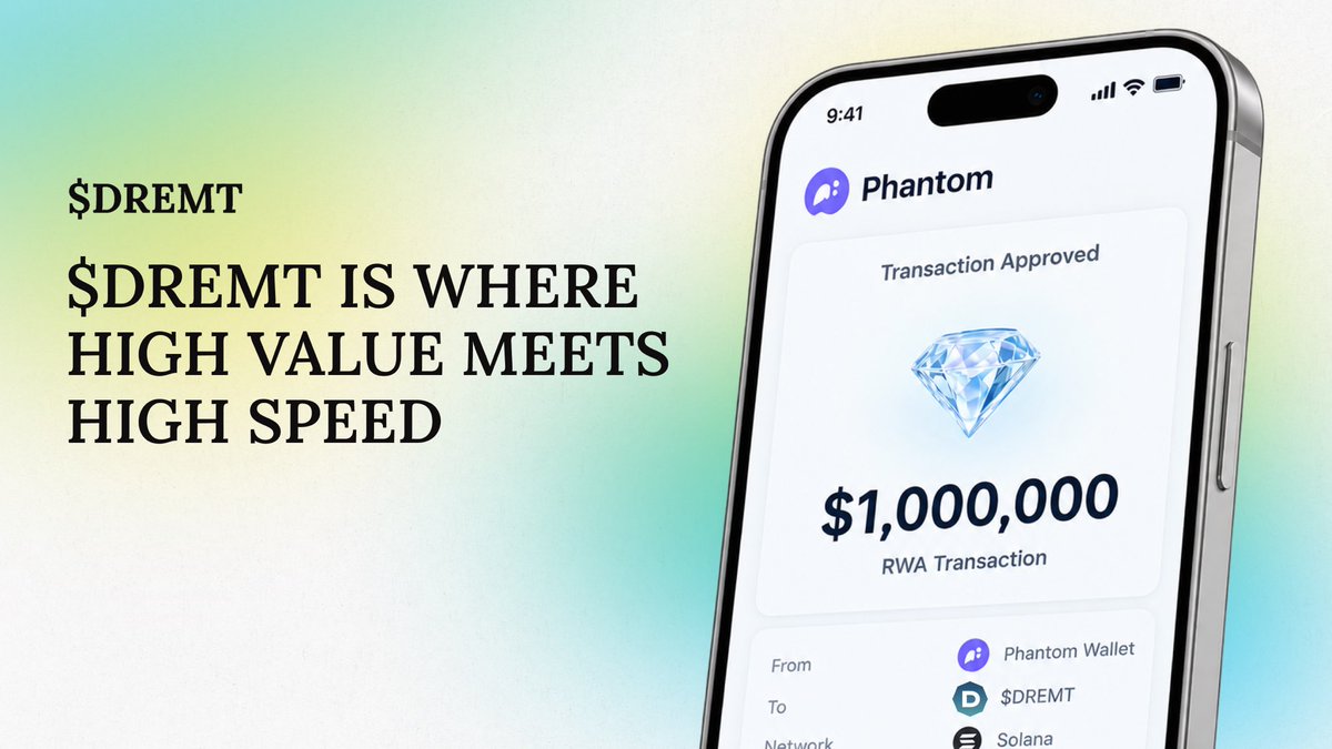 dremt_io's tweet photo. High-value trade needs extreme speed and ultra-low costs ⚡

This is the reason we chose @solana as the perfect engine for $DREMT.

We can be assured that moving millions of dollars worth of gold or gemstones takes seconds, with each transaction costing less than a penny. https://t.co/YpvFPsHqmd