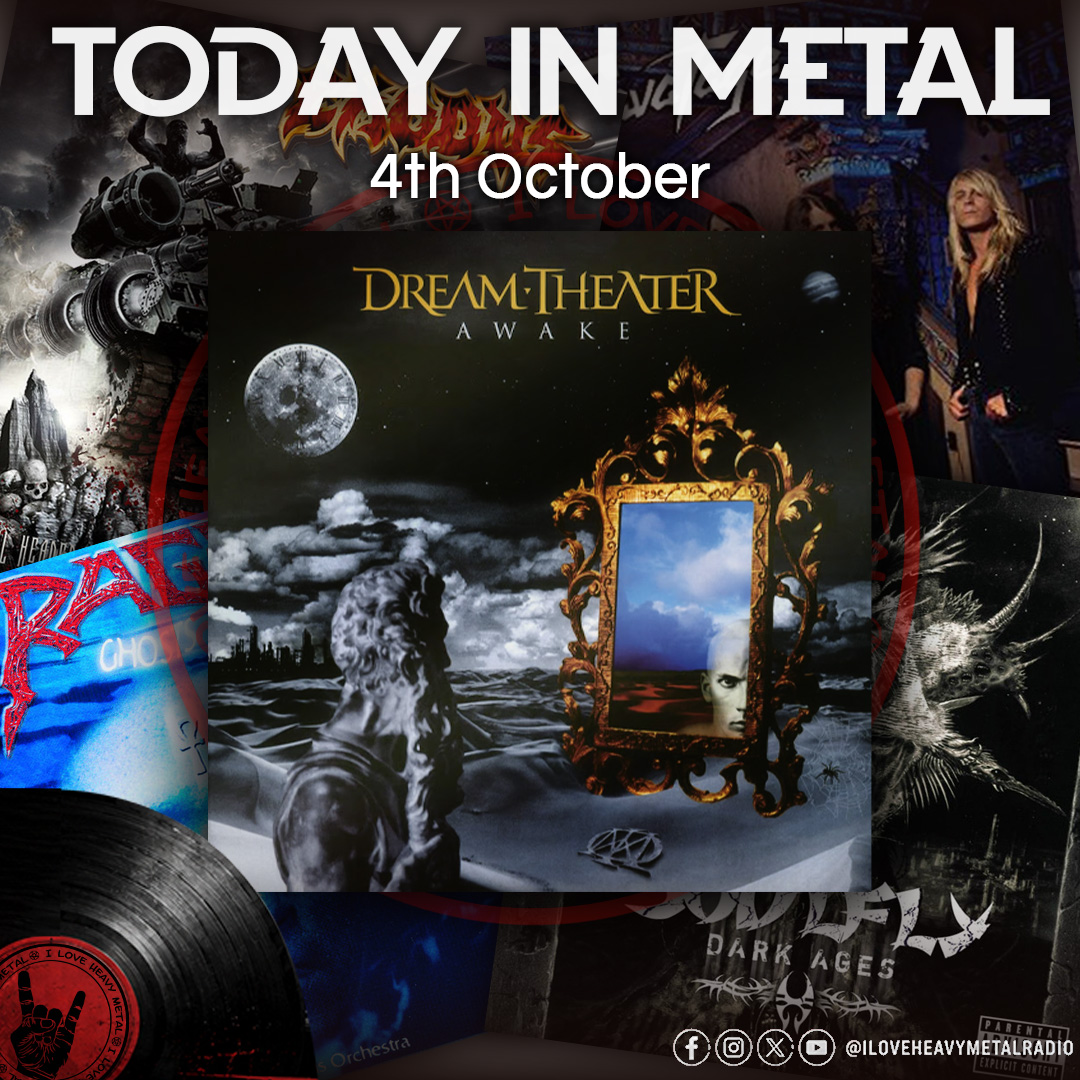 iloveheavymeta's tweet photo. #DreamTheater's “Awake” takes center stage today! October 4th also brings releases from #Savatage #Rage #Exodus #Soulfly and more. What are you spinning today?🤘
https://t.co/lLdpgp9Q98
#TodayInMetal #IloveHeavyMetalRadio https://t.co/gNEgQliKJy