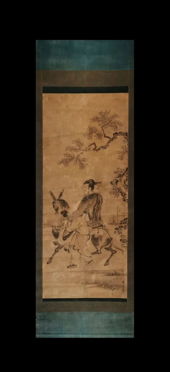 wook97312763's tweet photo. Found a rare donkey-nose blind painting scroll today! Wow! https://t.co/QVHf3uw7Ft
