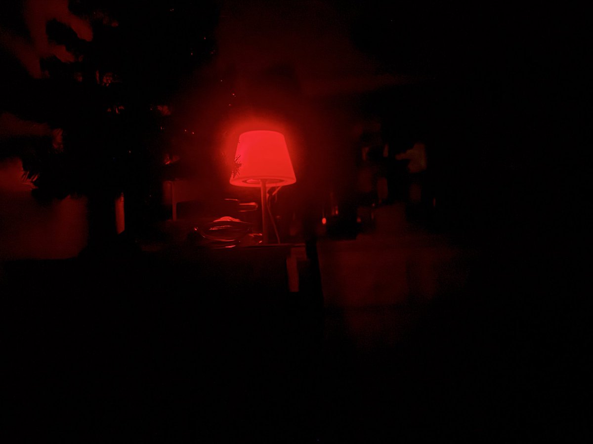 dietvixen's tweet photo. insomnia hours. am i high or does my lamp look evil when its charging https://t.co/zG1noXdLDb