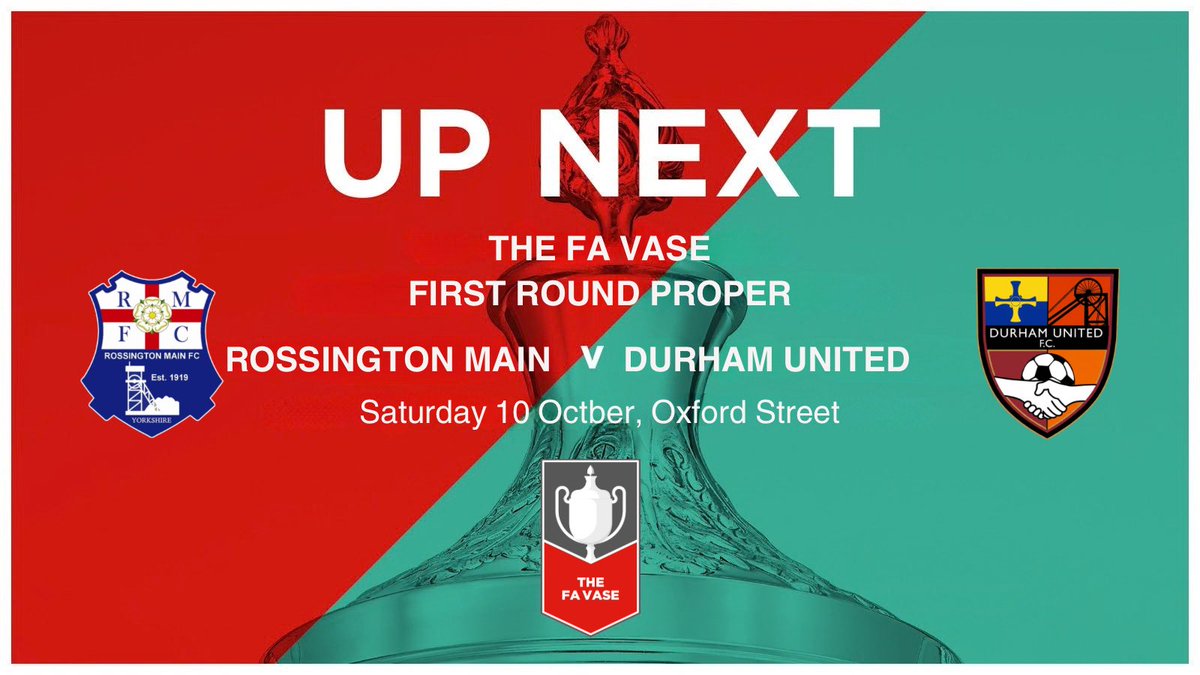 RMFC1919's tweet photo. β π¨π£ π‘ππ«π§
We asked for a crowd of 300, you delivered!
Letβs do it all again next Saturday as we begin our 42nd FA Vase journey in the first round proper π
π @UnitedDurham
π 10/10/26
π FA Vase
π Oxford Street
βοΈ 15:00 Kick Off
π« Β£7/Β£4/Β£3/Β£2 & Β£15
π Β£3
#FAVase https://t.co/kX3DHpHvf8