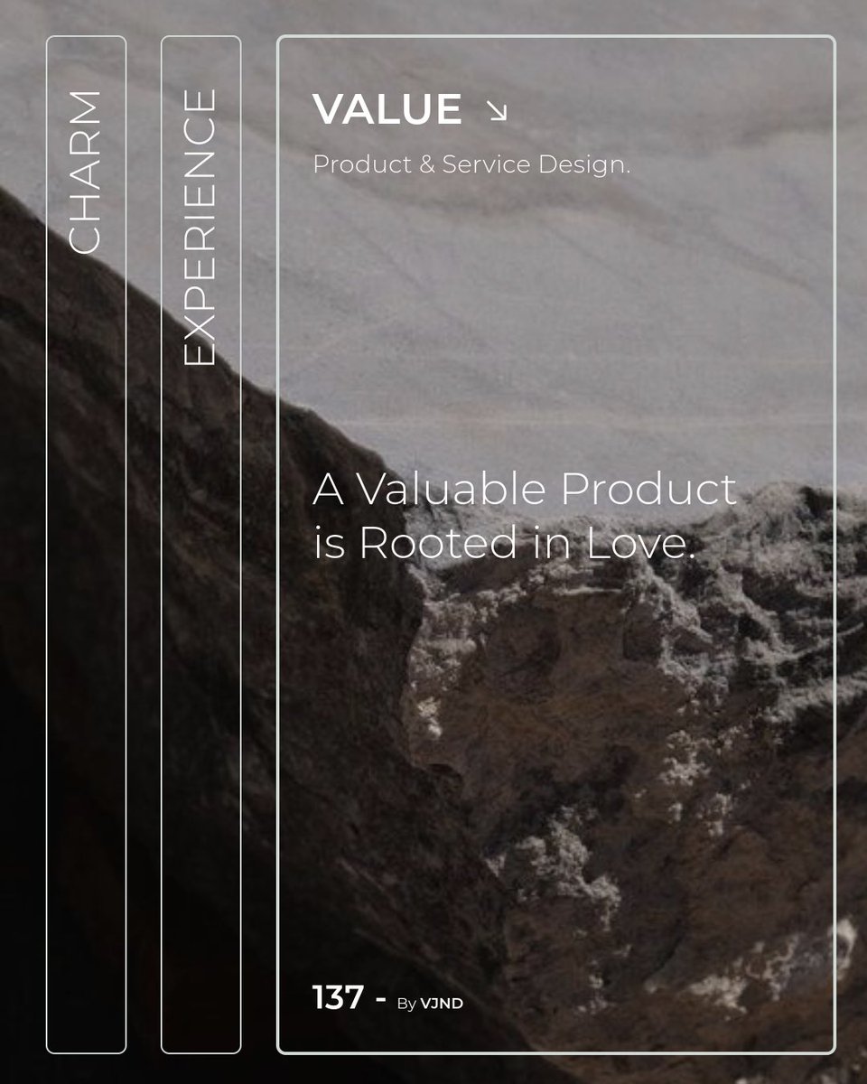 Almarketer's tweet photo. @137ByVJND 7 : القيمة : VALUE
الانطباع السابع، وهنا تعمل على:
- تصميم المنتجات
- تصميم الخدمات
ㅤ https://t.co/HTgn9xFtS7