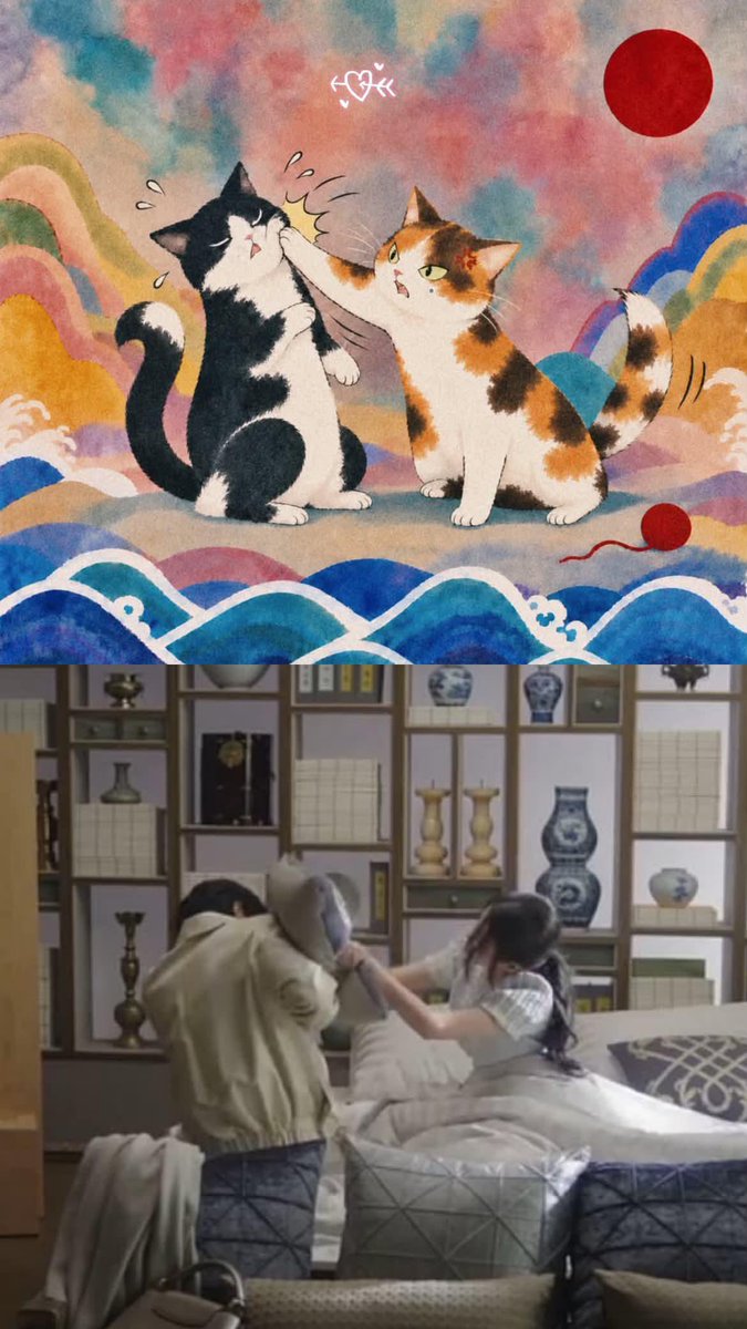 Oppa_Wooseok's tweet photo. Lol. I saw this on Threads. The cats are really so cute. We honestly have so many beautiful things from Perfect Crown. MBC just wasn’t creative enough to properly explore and make use of everything they had. https://t.co/h0Rbvsi08E