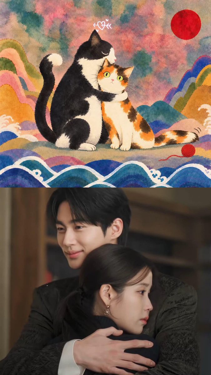 Oppa_Wooseok's tweet photo. Lol. I saw this on Threads. The cats are really so cute. We honestly have so many beautiful things from Perfect Crown. MBC just wasn’t creative enough to properly explore and make use of everything they had. https://t.co/h0Rbvsi08E