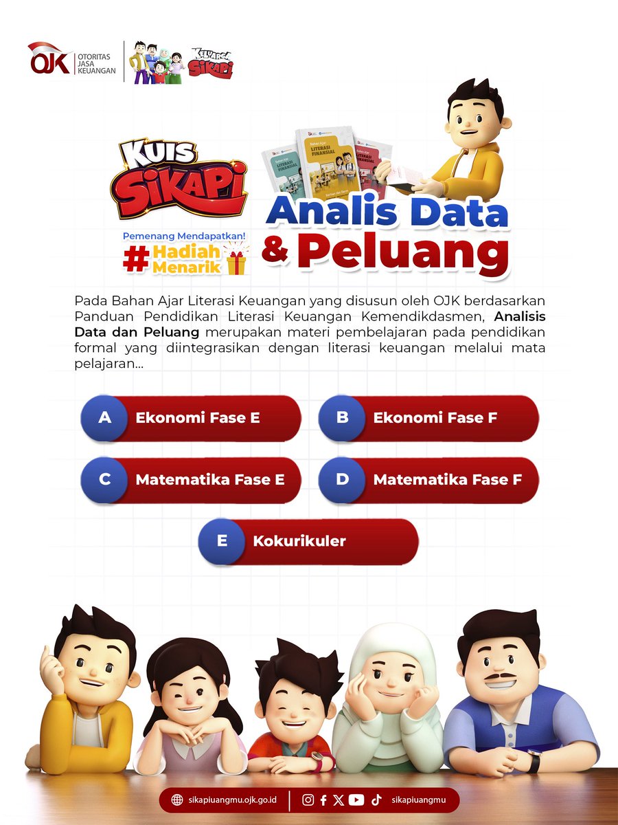sikapiuangmu's tweet photo. Akhir pekan, waktunya #KuisSikapiUangmu!

Tulis jawabanmu di kolom komentar, follow @sikapiuangmu, dan mention 3 orang teman untuk mendapatkan kesempatan memenangkan hadiah menarik dari SikapiUangmu!

#SikapiUangmu #OJK #Kuis #Giveaway https://t.co/NDerkHOId1