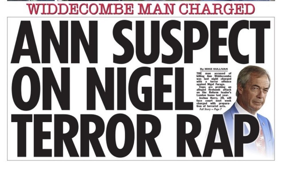 SimonDanczuk's tweet photo. The obvious question is if the police had taken an attack on Farage’s home more seriously, and bothered to investigate it properly, would Ann Widdecombe not have been bludgeoned to death in the most horrific way? Britain deserves so much better than this. https://t.co/6u1KQSBlwg