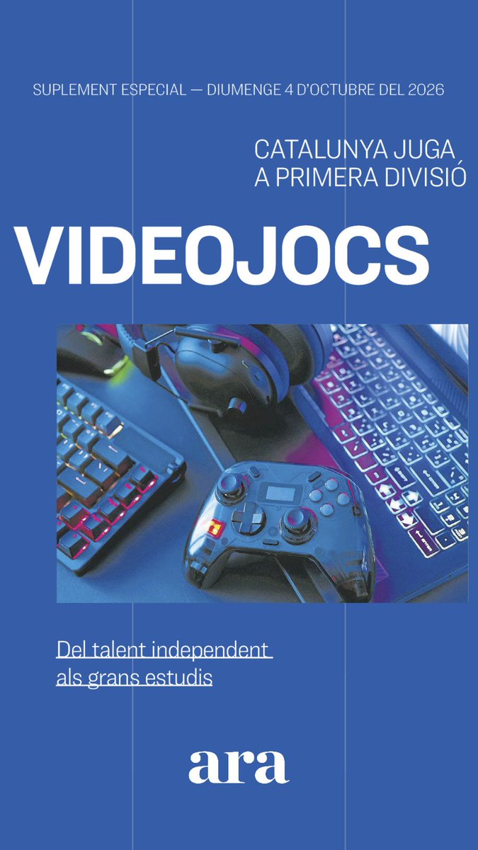 JanTerrabastall's tweet photo. No us perdeu avui el suplement especial sobre videojocs al @diariARA! He tingut el plaer d'encarregar-me'n personalment... i —mal m'està el dir-ho— penso que s'ho val!
I si us estimeu més llegir-lo en digital, en línia fa tant o més goig!
https://t.co/265DPKSKvs https://t.co/VwyDGXMu6H