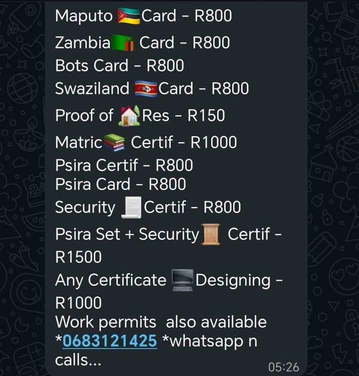 mc_sekgala's tweet photo. @SaveS12943 @HomeAffairsSA They have a WhatsApp group and Facebook pages, and they're doing this with the help of @HomeAffairsSA corrupt officials. I've been reporting, but no action 🤦‍♀️.️ https://t.co/2JwJZmMlLT