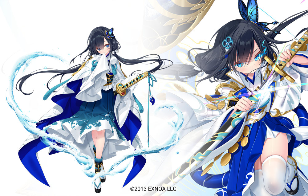 mituk1's tweet photo. 千年戦争アイギス」にて『雨刀付喪神ムラサメ』を描かせていただきました！ #千年戦争アイギス https://t.co/L8qKKrQ2ui