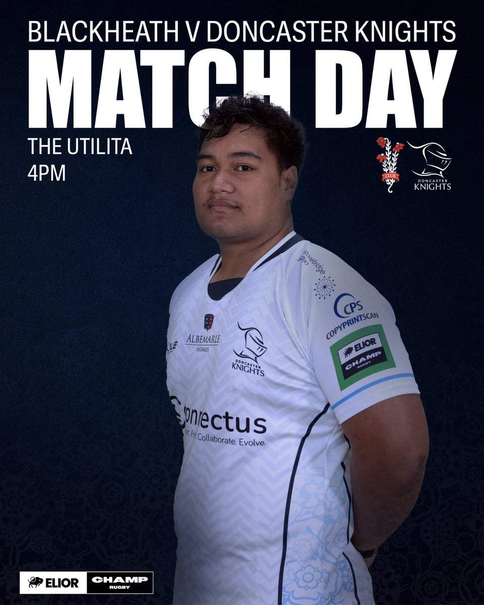 DoncasterKnight's tweet photo. Ready for round three๐๐ป
Catch us live on BlazeTV at 4pm๐บ
#COYK #DKRFC #EliorChampRugby https://t.co/Ra5PzwzXDz