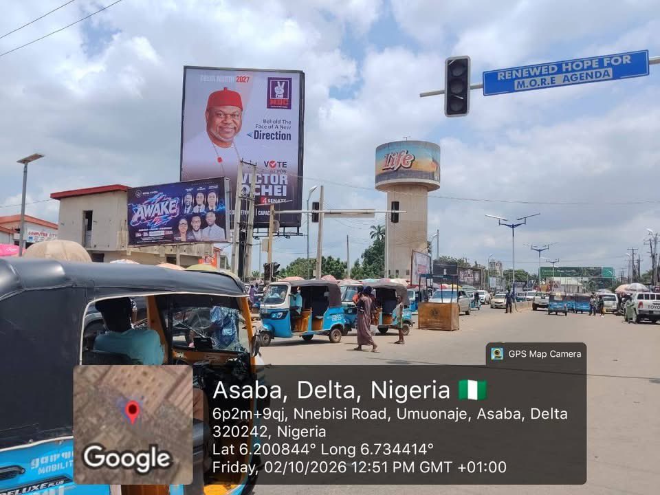 Morris_Monye's tweet photo. PRESS STATEMENT:

RT. HON. VICTOR OCHEI CAMPAIGN COUNCIL. NDC DELTA-NORTH

APC and Okowa Loyalists Must Stop Destroying Billboards in Delta North.  This lawlessness must stop! 

The Rt. Hon. Victor Ochei Campaign Council condemns, in the strongest terms, the criminal destruction of the campaign billboards of Rt. Hon. Victor Onyekachi Ochei, the Nigeria Democratic Congress (NDC) Senatorial Candidate for Delta North, and another containing all NDC candidate for election in Delta North Senatorial District.

The structures which were lawfully erected, now stands destroyed. This was not caused by weather, because other billboards within same vicinity still remain as erected. 

This was also not an accident, because environmental assesment leave no possibility for such. 

Our investigations point to loyalists of the All Progressives Congress and supporters of the party's candidate former governor Ifeanyi Okowa.

It is deliberate sabotage and the aim is clear: intimidate Rt. Hon. Victor Ochei, intimidate NDC candidates, and force the people of Delta North into silence. 

That plot has failed.

These are acts of political intolerance. They are an attack on lawful campaigning, on the right of the people to see their choices, and on the peace of the Senatorial District. 

We will not dress vandalism up as politics,  Those who cannot win the argument have turned to the night and the cutlass. Delta North will not be ruled by fear.

The NDC is not a party of cowards. We are organised, we are growing, and we are equal to any challenge thrown at us. We will not fold our hands while our materials are torn down. We will answer every unlawful act with the full weight of the law, with political mobilisation, and with a democratic response stronger than the provocation. These actions will no longer be tolerated.

We task the Nigeria Police Force Delta State Command, the Department of State Services, the Delta State Command, local government authorities, and every relevant security agency to move immediately. Identify the perpetrators. Arrest them. Prosecute them. 

The pattern is already visible across Delta North Senatorial District, including Oshimili North. Delay is complicity. If the agencies fail to act, they will own the consequences of a slide toward breakdown of law and order. Let nobody misread our restraint. We are calling for order because we believe in the ballot. 

The attempt to silence this movement has produced the opposite result. Every destroyed billboard is recruiting more anger, more defiance, and more support for the NDC. Rt. Hon. Victor Ochei continues to gain ground every day. Defections are rising. Communities are listening. The old order can feel it, and that is why it is panicking.

Delta North has had enough of recycled power and enough of politics by intimidation. The NDC offers a clear alternative: security for our communities, productive farms, real representation, and a new direction under a candidate who has already led this state as Speaker of the Delta State House of Assembly. The people will choose that direction at the polls. No billboard vandal will choose it for them.

We warn the sponsors of this violence: stop now. Restore what you destroyed or face the consequences in the courts and at the ballot. The NDC will defend its candidates, its structures, and its supporters. Political intolerance has no place in Delta North.

Signed:
Rt. Hon. Victor Ochei Campaign Council
Delta North Senatorial District
Asaba