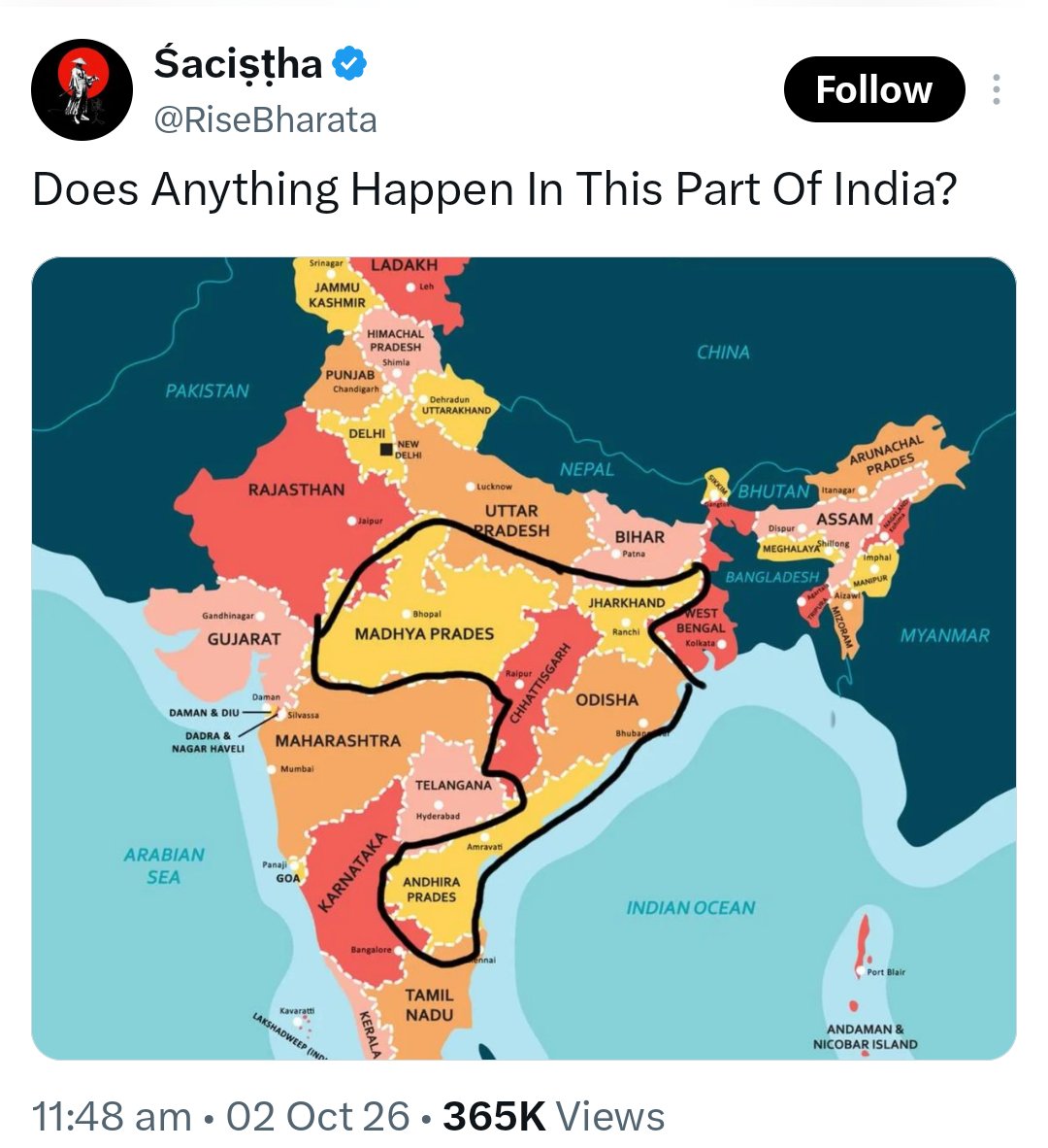 Kalinga_Odisha's tweet photo. I don’t know about other states, but let’s talk about Odisha.

India survives on Odisha’s resources, while Odisha bears the pollution, extreme heat and environmental destruction. And then our people are expected to remain under-educated and economically weak, so they cannot even raise their voices.

These NO₂ levels are not just numbers. They directly affect people’s health and contribute to chronic respiratory diseases.

India cannot keep extracting Odisha’s coal, iron ore and other resources, leaving us with pollution and heat, while taking the economic benefits elsewhere.

I have said this before, and I’ll say it again, the Indian government knowingly wants to keep Odisha poor and undereducated so it can continue extracting our resources. Once the resources are exhausted, what happens to Odisha? We will simply be discarded.

So there should be only two conditions:

1. If you want to extract Odisha’s resources, develop Odisha first. Give us bullet trains, high-speed railways, metros, world-class education, IT companies, service industries and high-paying jobs. Bring the same level of development to the places that are paying the environmental price.

2. If you are not ready to give us that development, stop extracting our resources. Give Odisha its rightful share of the money and let us build our economy through other means.

You cannot keep taking everything from Odisha and then ask us what our contribution to India is.

We have contributed enough. Now show us what India is contributing to Odisha.
