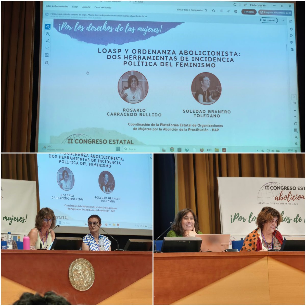 Rapiegas's tweet photo. Increíble todo el aprendizaje motivación y amigas que nos llevamos del II Congreso  Estatal  Abolicionista 
#ElConsentimientoNoSeCompra 

@Abolicion_Prost https://t.co/BZqp4zQVZZ