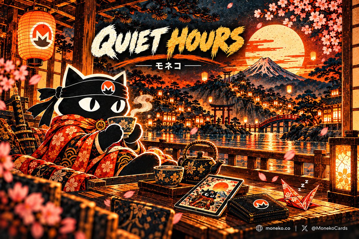 MonekoCards's tweet photo. Cards shared.
Tea poured.
Paper crane asleep.
Moneko enjoys being part of the world.
He enjoys having a little space of his own, too.
Fun with friends.
Financial privacy with XMR. 🌙

https://t.co/4x9XYiegls
solana:82CfUnavgMwUzY1UkUnWpqKMRPqoBuSb15VnEjn1yx9a https://t.co/UhPWsrsIoJ