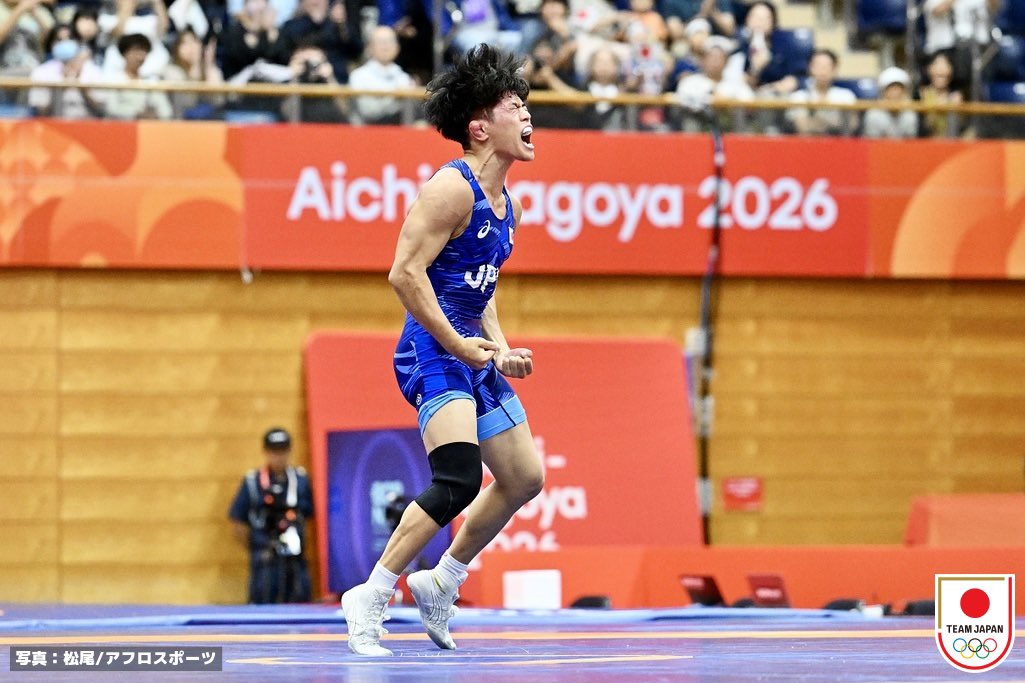 nssu_wrboy412's tweet photo. 愛知・名古屋アジア競技大会
結果は3位

求めていた結果とは違いますが、たくさんの応援と支えのおかげで最後まで闘い抜き、メダルを獲得することができました。

地元日本で競技大会が行われ、その舞台で闘える幸せと喜びを、たくさんの応援がくれたエネルギーを、国や競技を代表して挑む重圧や高揚感を
大会を通して感じた全てを『いい経験だった』で終わらせないよう、必ずこれからに繋ぎます。

レスリング競技どうだったでしょうか？？
レスリングは最高なスポーツです
もっともっとみんなで盛り上げていきましょう❤️‍🔥

たくさんの応援本当にありがとうございました。

#teamjapan 
#asiangames #aichinagoya2026 
#ともに一歩踏み出す勇気を