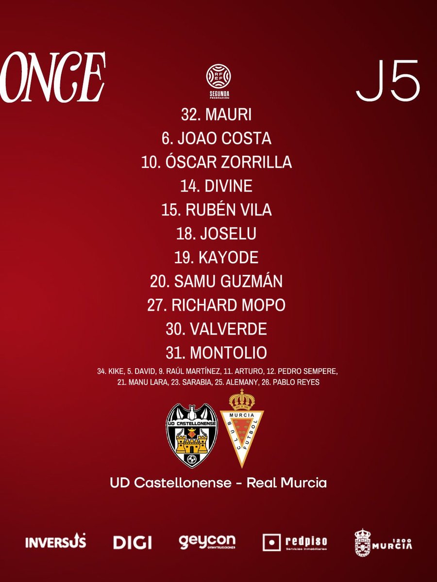 canteragrana's tweet photo. J5 | IMPERIAL | 📋 𝗢𝗡𝗖𝗘 𝗜𝗡𝗜𝗖𝗜𝗔𝗟 
🆚 @castellonense_ 
#CastellonenseImperial https://t.co/TV3y2Z5Vqs