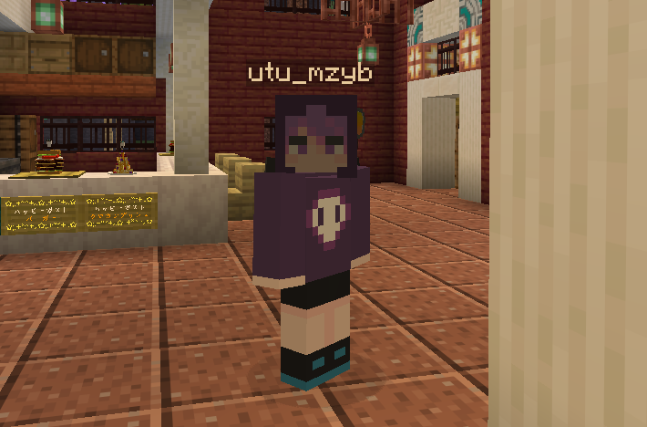 sinigami227's tweet photo. 今年も肝試し楽しかった～！！
集合写真撮り忘れててワンショット……
#マイクラ肝試し2026 https://t.co/Z5LowsezNb