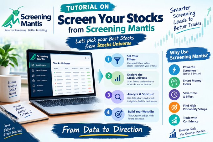 Ssevketzer's tweet photo. βοΈ Tutorial: How to Use DARVAS #ScreeningMantis
π All examples shared in this tutorial are for learning purposes only.
β³ This video will be accessible for the next 5 days only.
β οΈ This is not a Technical Analysis tutorial.
Basic knowledge of technicals is required https://t.co/l3UETDOj3W