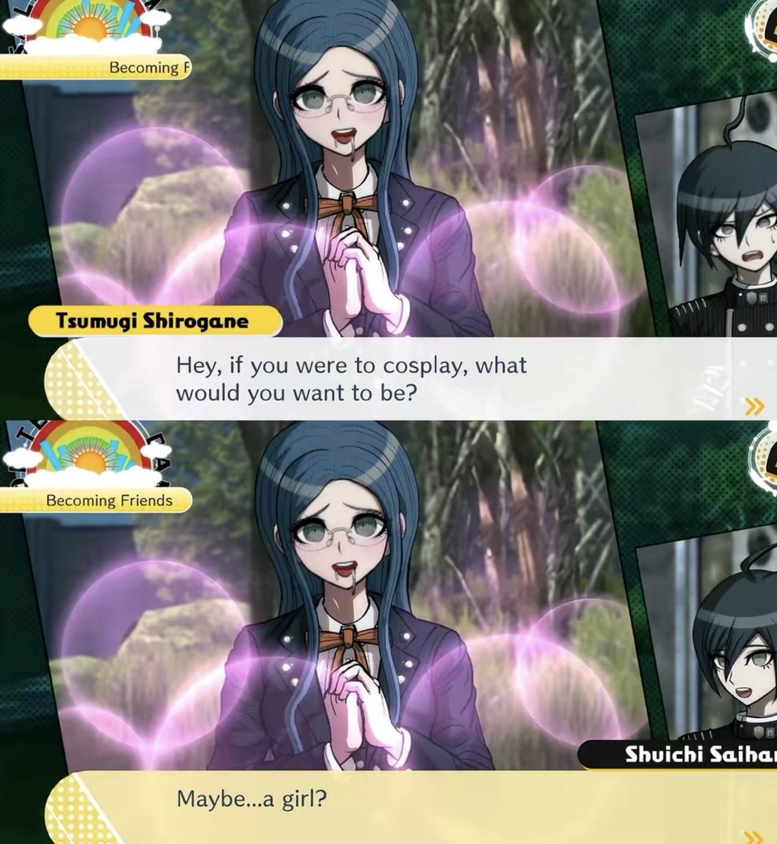 SimonsDearest's tweet photo. Does Shuichi have something to tell us https://t.co/RYYpfSCTBr