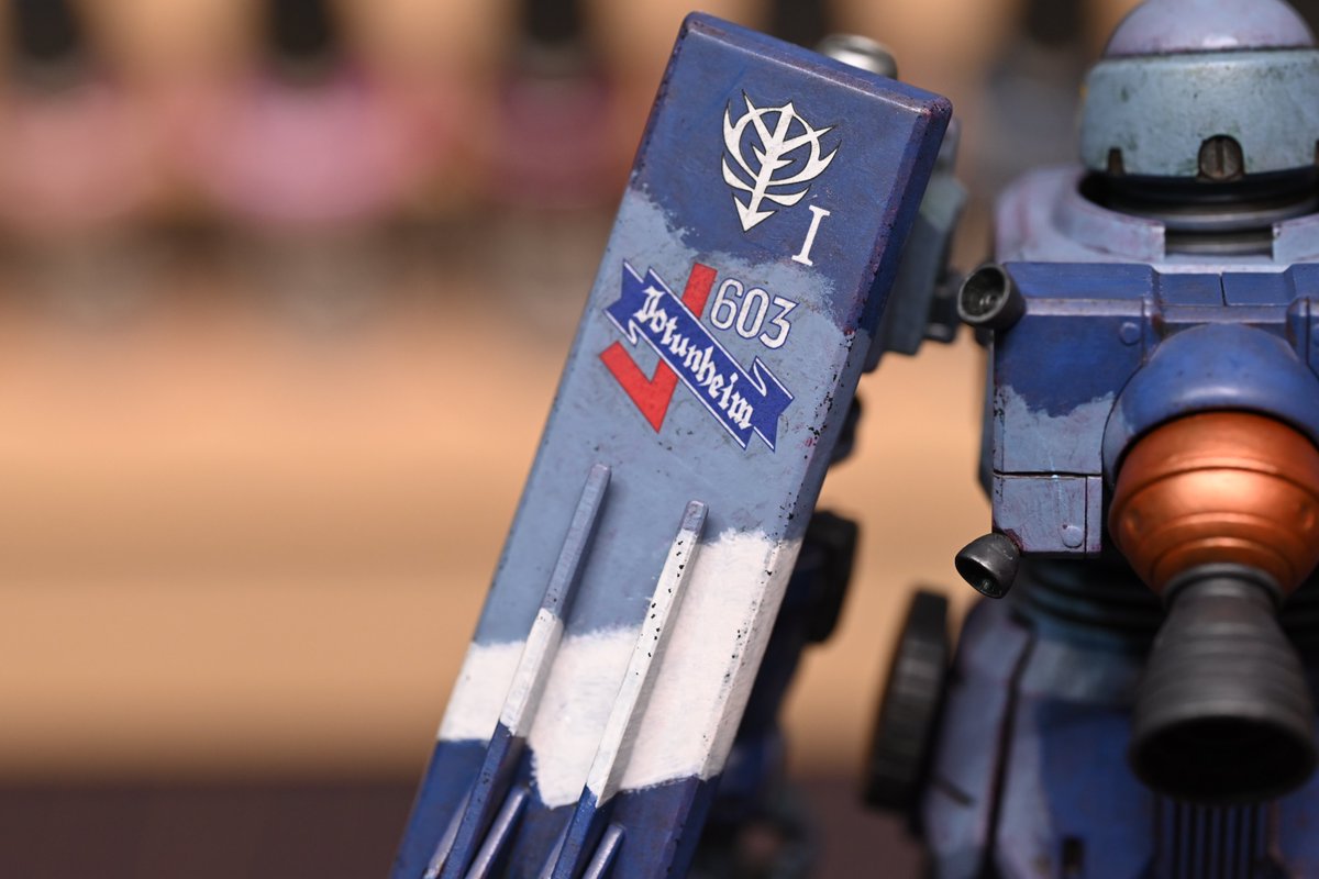 Pazgunpla's tweet photo. 投稿忘れてましたが HG ヅダ完成してました！！！

初迷彩塗装も楽しかったです◎

（1/3）

＃ガンプラ
＃ファレホ
＃筆塗り https://t.co/LyyAxMO8x8