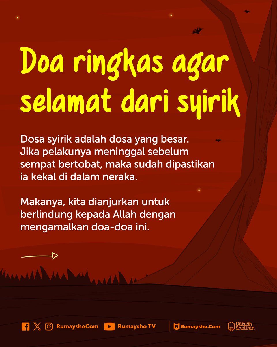 rumayshocom's tweet photo. Yuk amalkan doa anti syirik ini, agar kita selamat dunia akhirat. https://t.co/gmL1VUlUrI