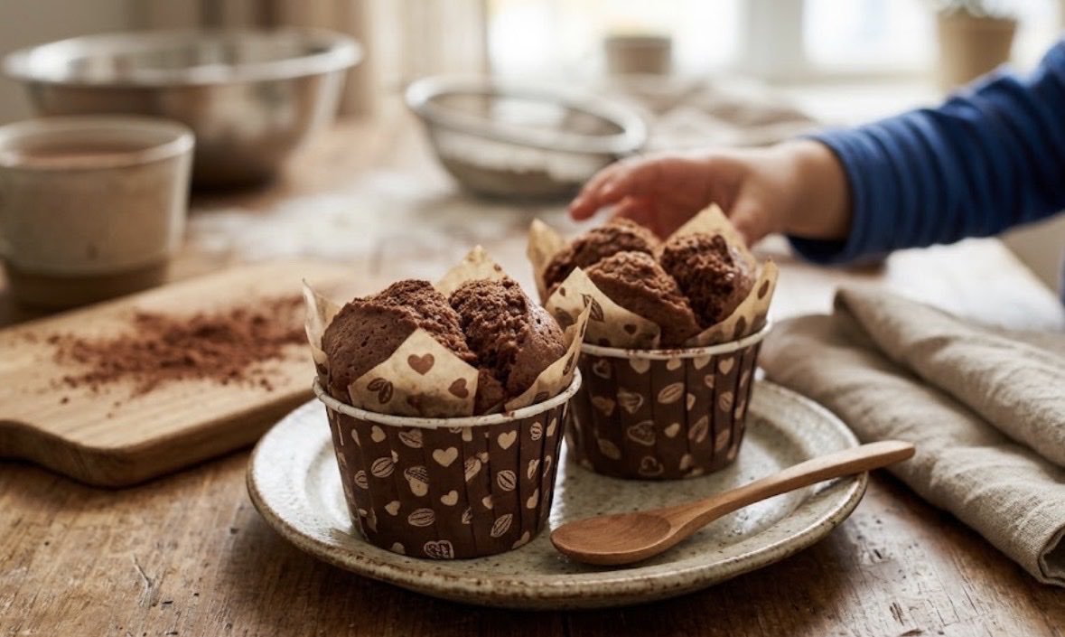YUKOp7x4's tweet photo. 今日は息子と一緒にココア蒸しパンを作りました🧑‍🍳🍫一生懸命シャカシャカ混ぜてくれたおかげで、最高にフワフワな仕上がりに！出来立てをハフハフしながら食べる時間が幸せすぎる…また一緒に作ろうね😋✨

#おやつの時間 #親子クッキング #育児日記 https://t.co/4g83I7GPtv