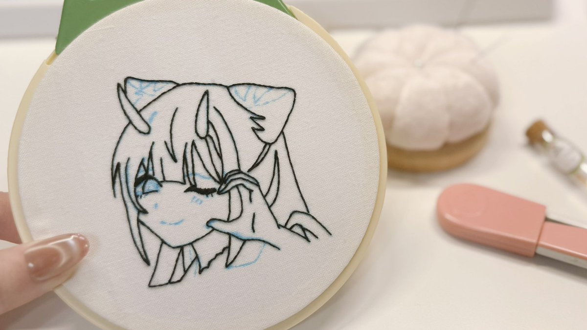 _5555511_'s tweet photo. 乃依さん🤍 刺繍 wip🪡 https://t.co/dQ6eSnQANn