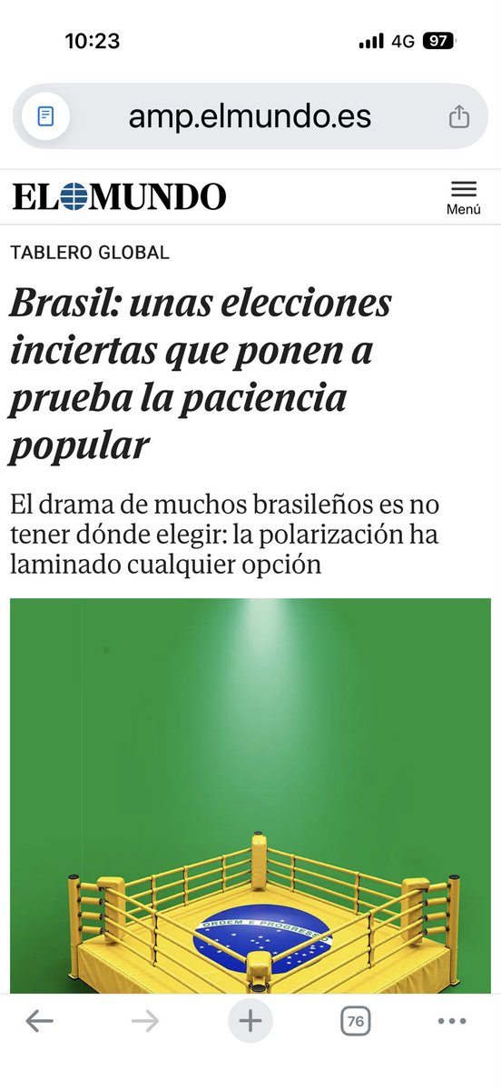 cmalamudrikles's tweet photo. Mi artículo en @elmundoes sobre las elecciones brasileñas 
https://t.co/Y5SnCzs8up https://t.co/kAXltZgZcQ