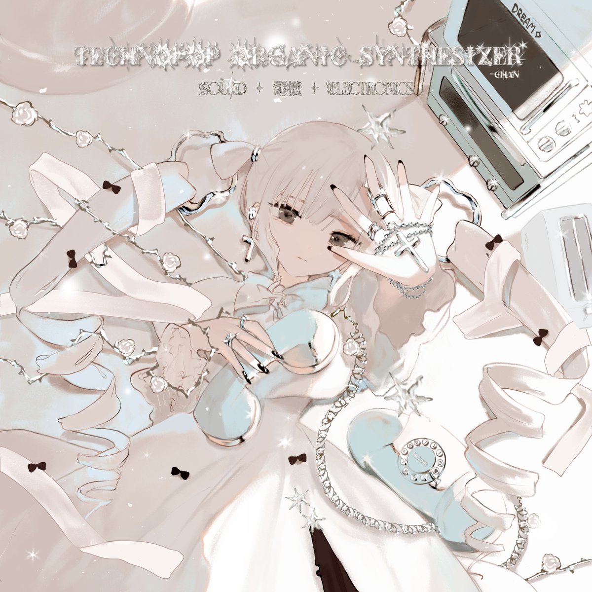 Synthesizerchan's tweet photo. 【新規EPタイトル】

あたらしい曲たちの発表をするよ。
死ぬほど聴いてね。

M1. The call -Intro-（作曲：原口沙輔）
M2. The call（作曲：Talich Helfen）（作詞：にゃるら）
M3. 家電・ポエトリー・生活（作曲：Aiobahn）（作詞：にゃるら）
M4. シンセちゃん電機（作詞作曲：なみぐる）
M5. 愛着アフォーダンス（作詞作曲：Yunomi）
M6. CPU（作詞作曲：Risa Taniguchi）
M7. 100Vリリカル♡マジカル※故障ではありません（作曲：原口沙輔）（作詞：にゃるら）