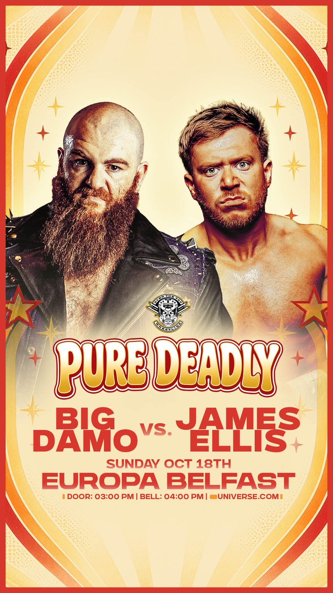 OTT_wrestling's tweet photo. It’s PURE DEADLY
Oct 18th From The Europa Belfast 
Damo Vs Ellis
MBS Vs Leon Cage 
The Rematch 
Creed Vs Storm
More TBA 
🎟️🎟️TICKETS🎟️🎟️
https://t.co/MY0HTUrYmr (LINK IN BIO) https://t.co/mIWDr1UpxQ