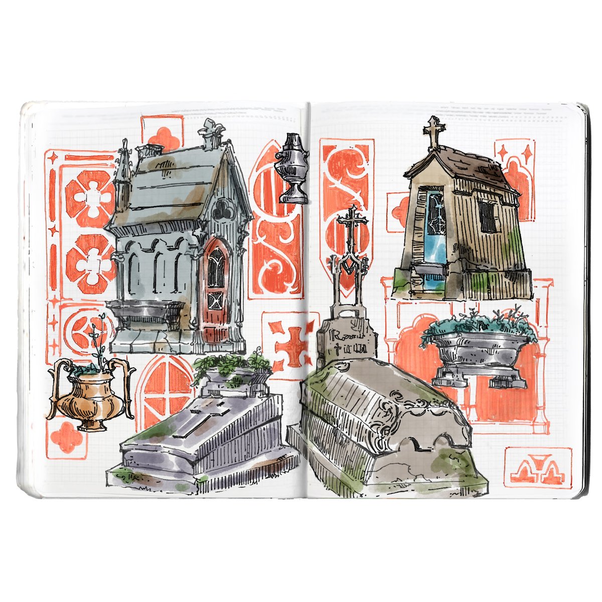 hilary_ps's tweet photo. Sketchbook pages https://t.co/LcFV8ow7yo