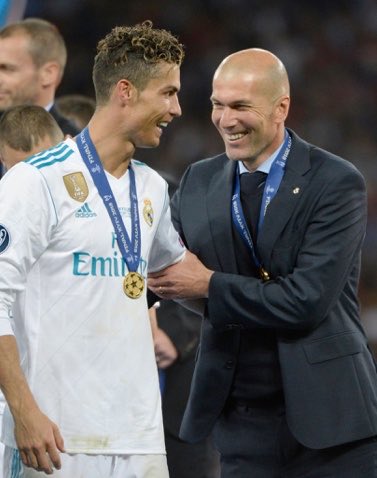 theMadridZone's tweet photo. 🚨Zinédine Zidane: “Cristiano Ronaldo MADE ME WIN INCREDIBLE TROPHIES. 

HATS OFF TO YOU, Cris. 

We must salute his great career the RIGHT WAY. I was lucky to have him with me.

I have a lot of respect for all my players and especially for Cristiano.” https://t.co/9SujIZoQDa