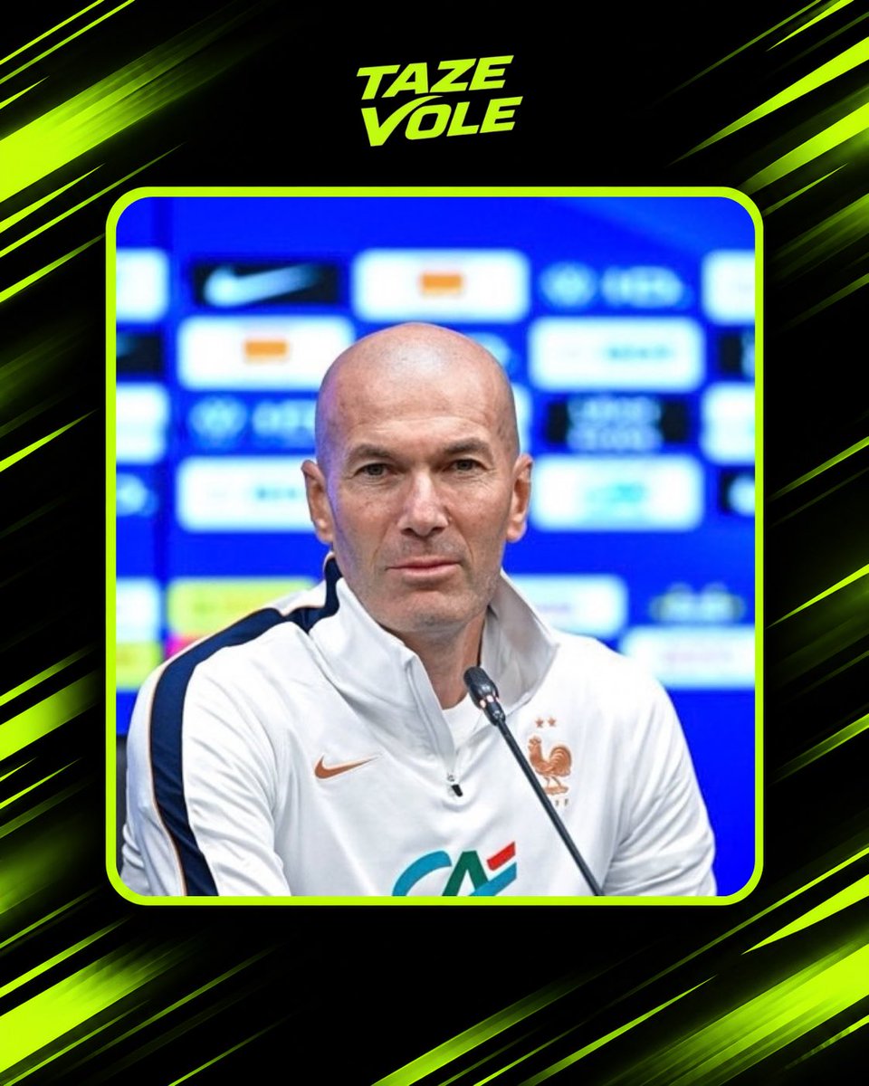 tazevole's tweet photo. 🗣️ Zinedine Zidane: "Fransa'da da Real Madrid'deki gibi bir 'çılgınlık' ve beklenti var. Burası en üst seviye. Real Madrid'deyken hiç durmazdı ama ben bunu severdim. Bugün farklı bir şapka takıyorum." https://t.co/w8aC0zCYzo