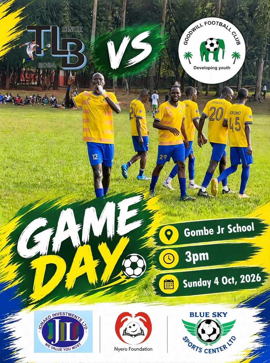 TLB_Gulu's tweet photo. Out to make it 10 unbeaten in a straight run today. Come live at Gombe Junior Playgrounds and also take part in the health talk on Erectile dysfunction in youths. Yes, erectile dysfunction 😜📌 https://t.co/kYhFrxo28w