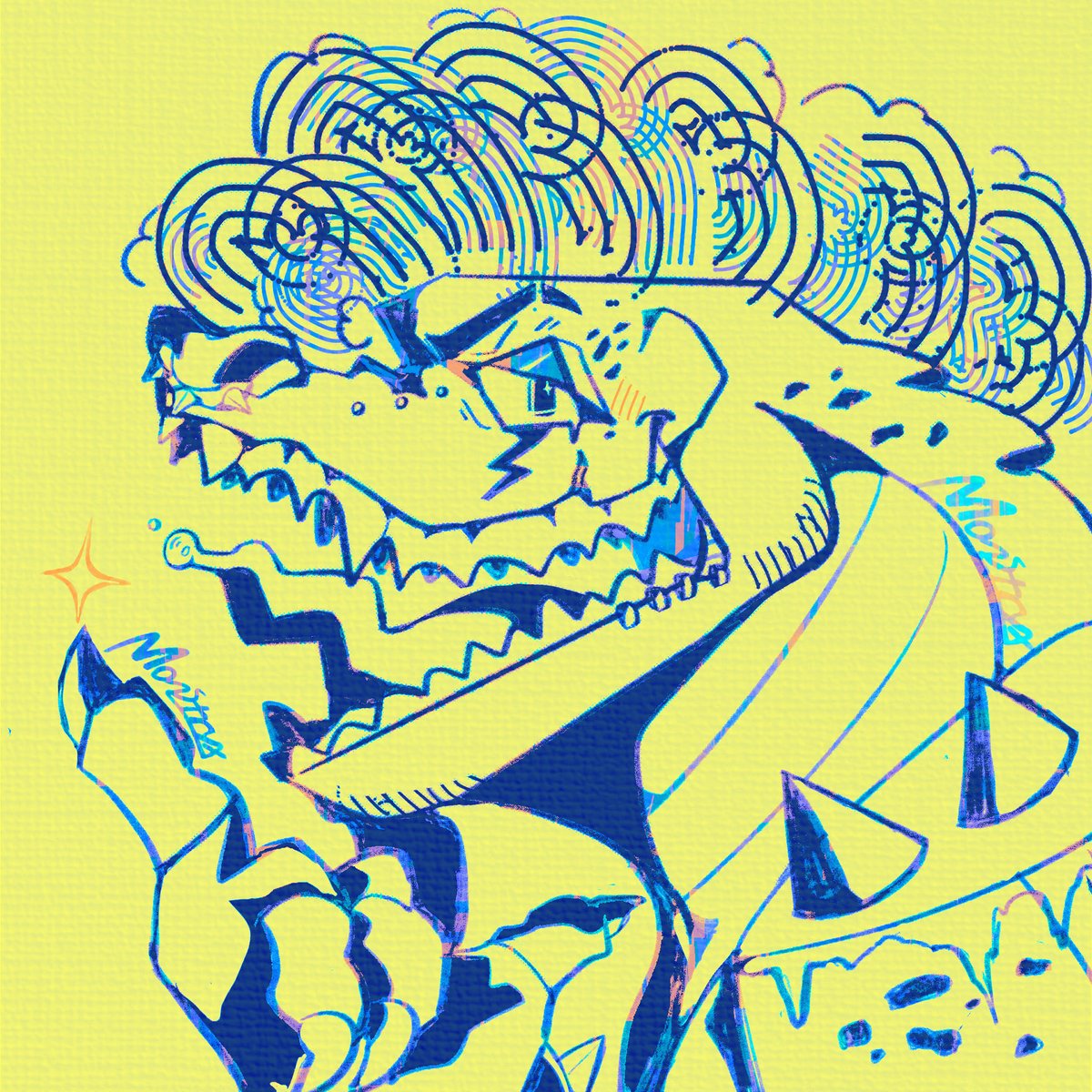 Monstryx's tweet photo. Who's Afraid of the Big Bad Gator?🐊
#montyfnaf https://t.co/BF8kViuzs8