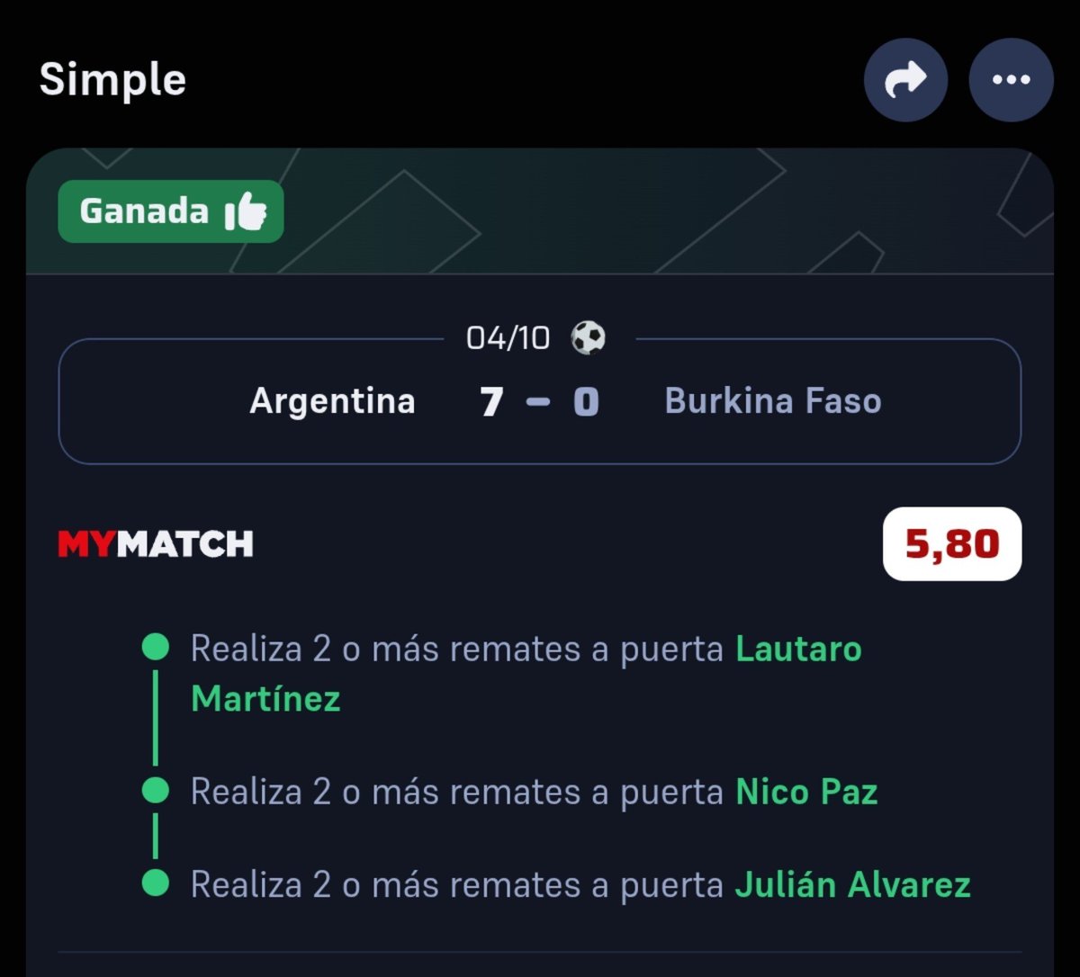 MambaBetss's tweet photo. Ayer para los nocturnos, nos llevamos un buen pellizco en un " Argentina - Burkina Faso"

Pick 1.94✅️
Cuota 6✅️

Y todo publicado en telegram👇🏻

 https://t.co/JtfMSBb0bS https://t.co/urVqhsitts