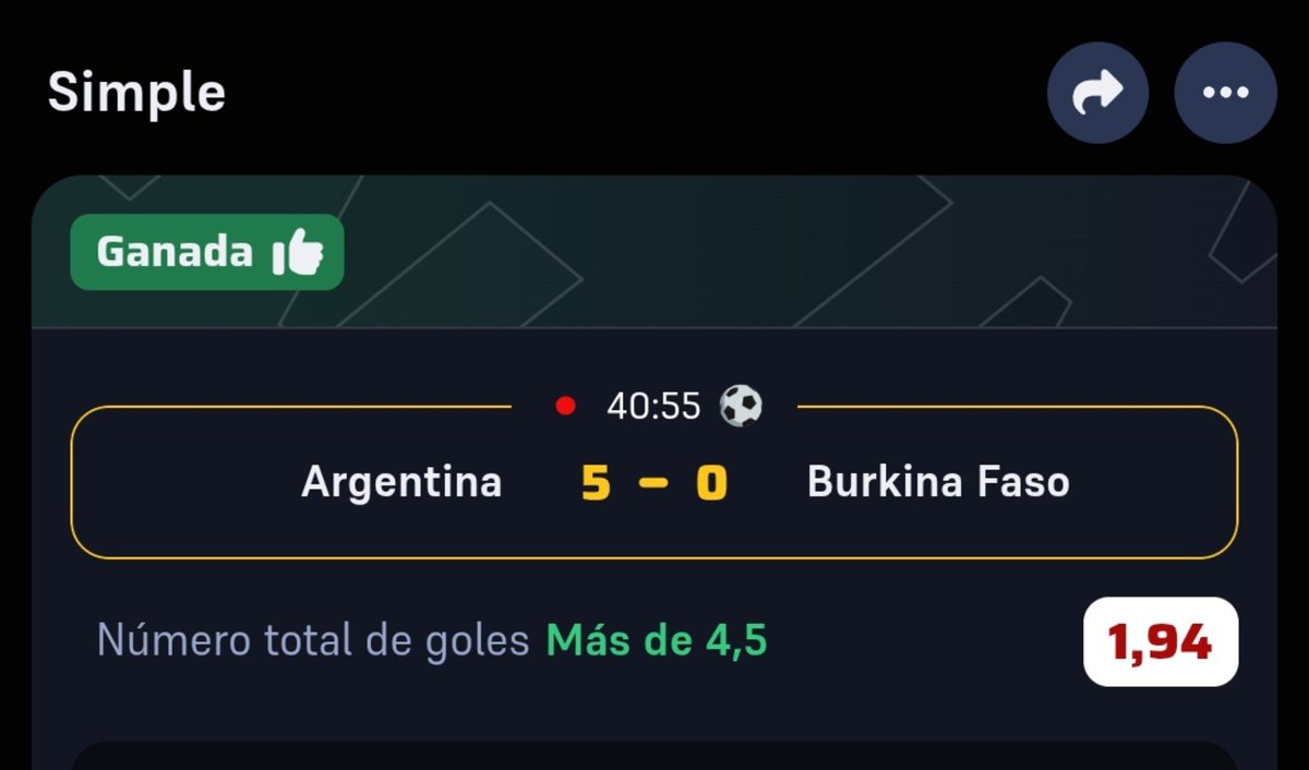 MambaBetss's tweet photo. Ayer para los nocturnos, nos llevamos un buen pellizco en un " Argentina - Burkina Faso"

Pick 1.94✅️
Cuota 6✅️

Y todo publicado en telegram👇🏻

 https://t.co/JtfMSBb0bS https://t.co/urVqhsitts