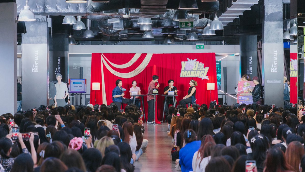 YouManiacSeries's tweet photo. บรรยากาศกิจกรรม You Maniac : BLIND DATE 💞 ขอบคุณทุกคนที่มาร่วมสนุกกันมากๆ เลยนะคับ #YouManiacSeriesEP6

“You Maniac เดี๋ยวจะรักซะให้บ้า” ❤️‍🔥
ทุกวันเสาร์ เวลา 20:30 น. ดูทีวี ช่อง GMM25
ดูย้อนหลัง แอป oneD ที่เดียว เวลา 21:30 น.

#GMMTV https://t.co/LLWRUyJU32