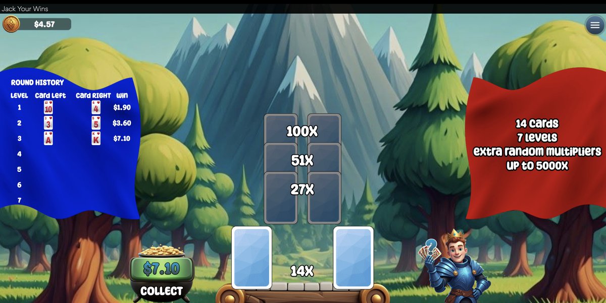 Panjea_io's tweet photo. It's the classic game of higher and lower... 

Called Jack Your Wins... 

(It's only play money too - remember?) 

https://t.co/7xiabQaLW1

Click the link and give it a go. 

Our best is 7.1x 

Post your best score screenshot below... https://t.co/e4XuWXOAXV