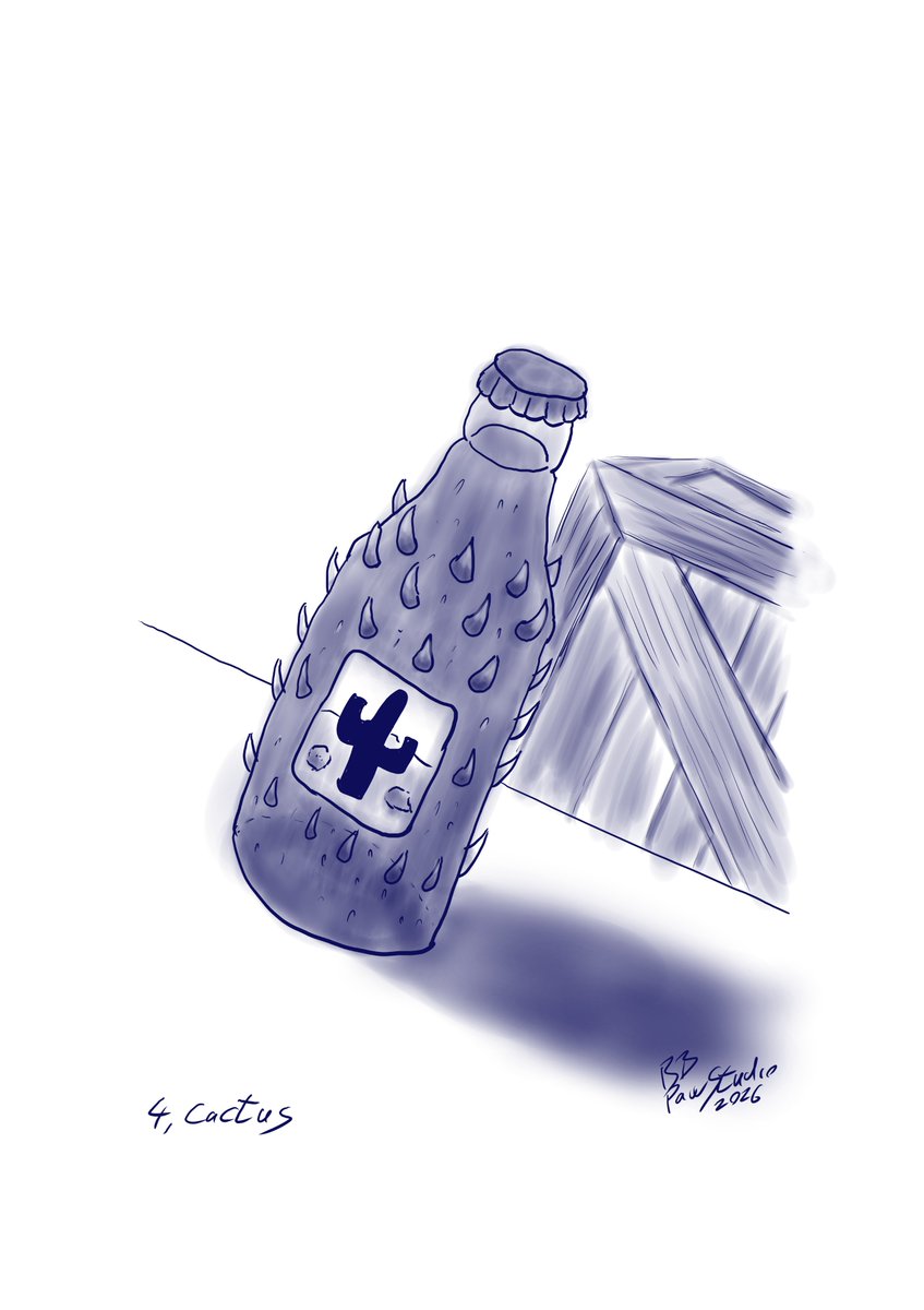 PawStudioNet's tweet photo. #inktober #inktober2026 @inktober #cactus

“Aaaand here is the fresh new Cactus Green Drink! Not just taste, it is useful too! Pop-up the bottle, drink the green liquid, and unleash the hell!”

#inktober2026day4 #inktober2026cactus #inktober2026day4cactus #warhammer40k https://t.co/HxuxXRE6hf