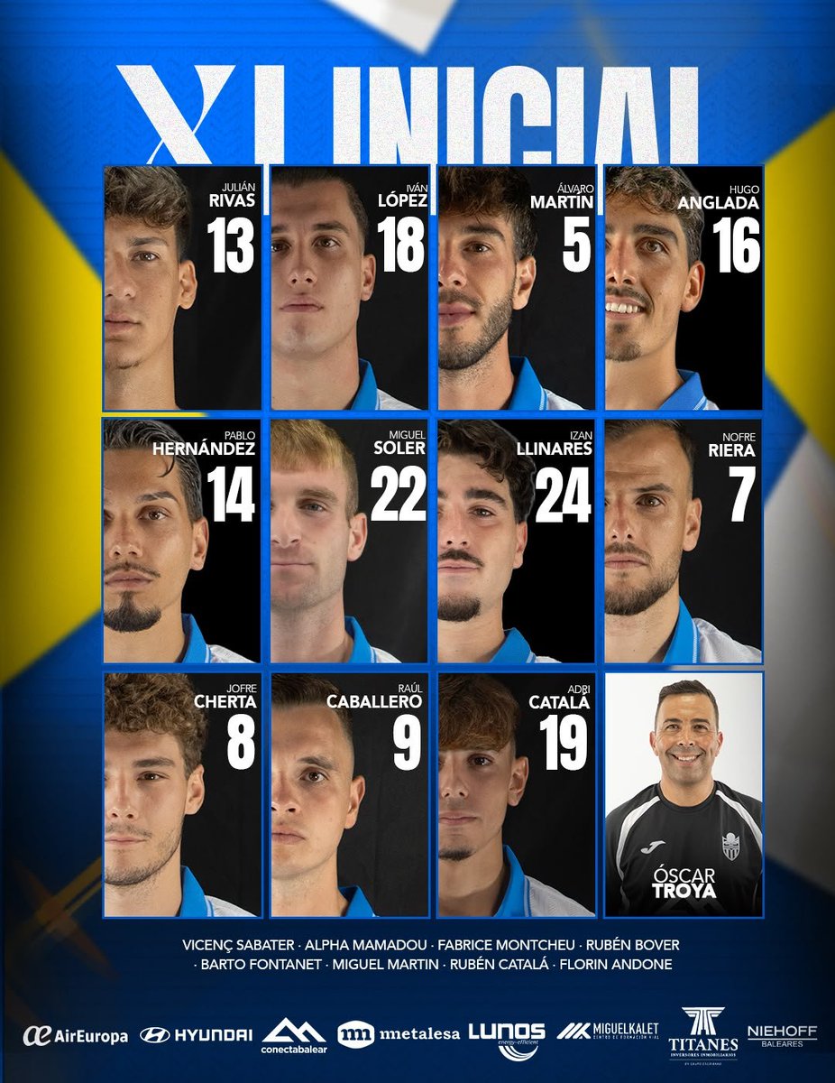 PedroBonet_2's tweet photo. Aquí tenéis el XI OFICIAL del @atleticbalears para MEDIRSE @poblense en el DERBI con NOVEDADES importantes. 
 Juli Rivas, Izan Llinares y por fin Pablo Hernández.... TITULARES. Iván López RECUPERADO como ya os avancé ayer. https://t.co/HDEL9NeRBD