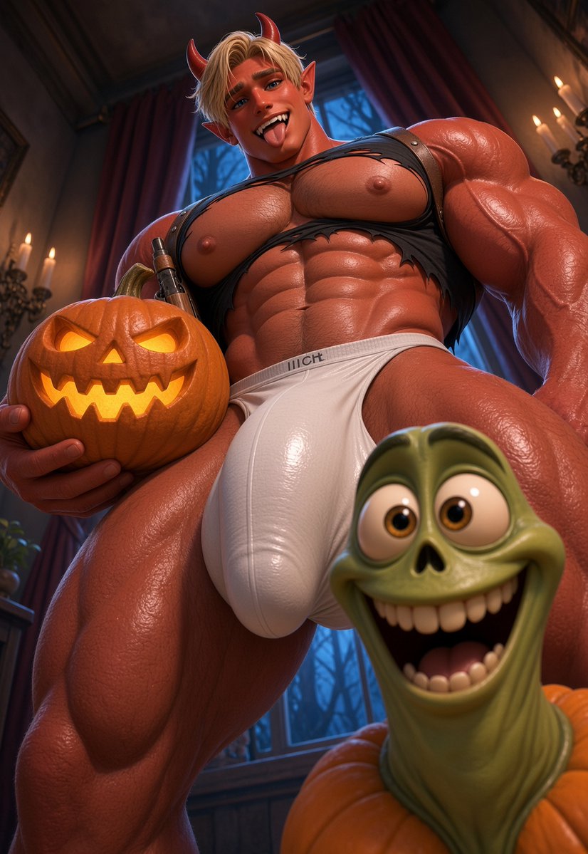 Alfred92190028's tweet photo. BIG BALLS: HALLOWEEN is just around the corner! 😜😈😍

A big THANK-YOU to @Detoxicc4h for such hot inspiration! Check out his awesome artwork on his page.

Part 1 https://t.co/FObjlzyynL