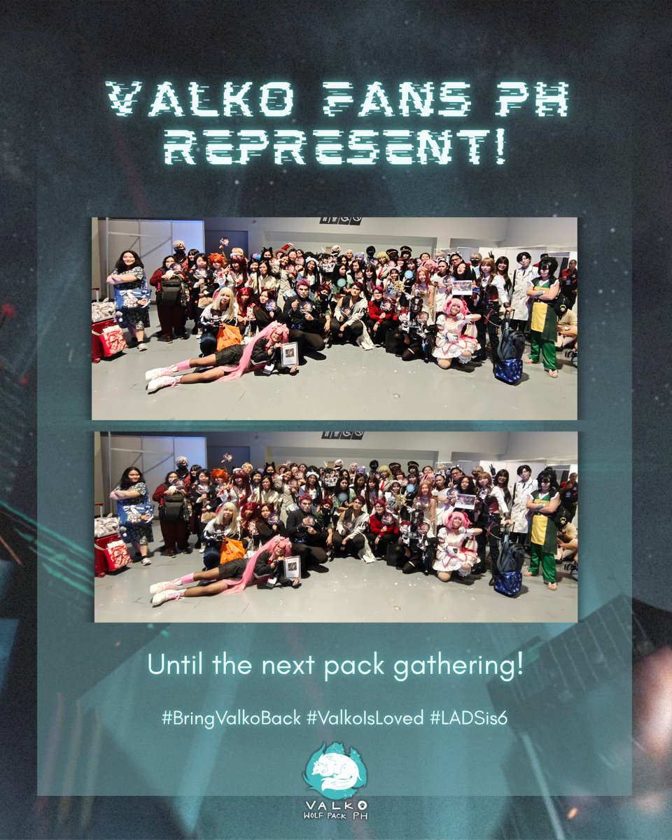 ValkoWolfPackPH's tweet photo. 🐺💚 THE PACK HAS GATHERED! 💚🐺

Thank you to everyone who came and represented Valko with us at Cosplay Mania 2026! 🥹🐺

It was so nice seeing familiar faces, meeting fellow fans, and sharing our love for our favorite wolf. 💚 AWOOO!

#BringValkoBack #ValkoIsLoved #LADSis6 https://t.co/DVkiZZQunR