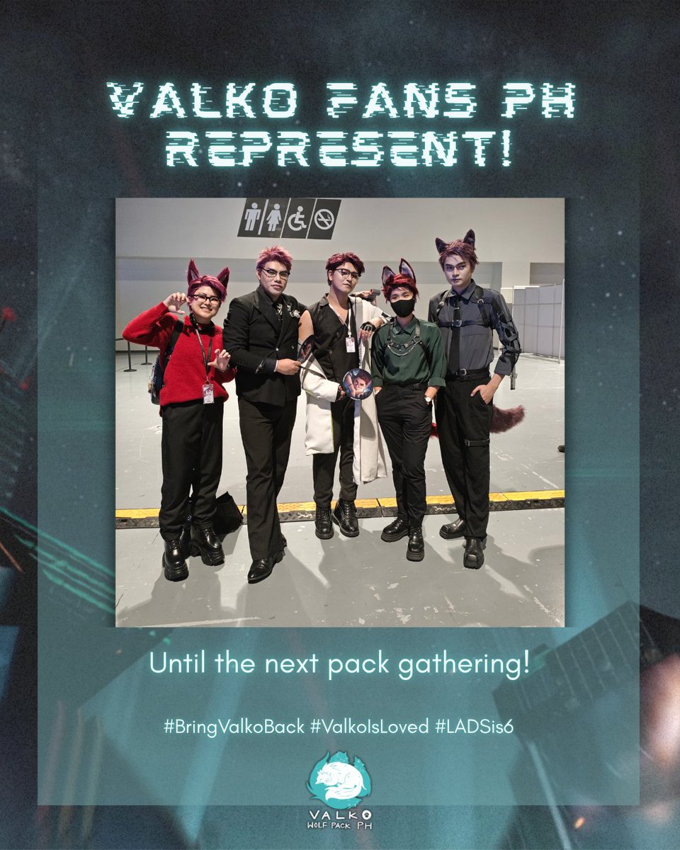 ValkoWolfPackPH's tweet photo. 🐺💚 THE PACK HAS GATHERED! 💚🐺

Thank you to everyone who came and represented Valko with us at Cosplay Mania 2026! 🥹🐺

It was so nice seeing familiar faces, meeting fellow fans, and sharing our love for our favorite wolf. 💚 AWOOO!

#BringValkoBack #ValkoIsLoved #LADSis6 https://t.co/DVkiZZQunR